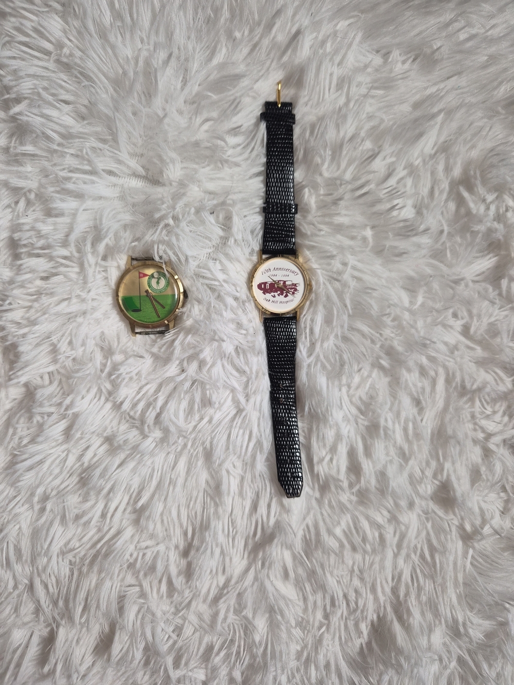 Vintage Golf Winners Circle Face Oak Hill Hospital 10th Anniversary Watch Bundle